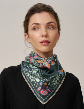 Картинка Шовкова хустина «Слобожанщина. Лісова пісня»